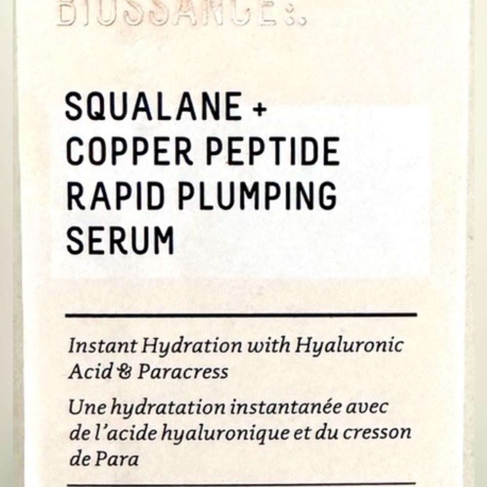 Biossance Green Squalane + Copper Peptide Serum NIB BG BOTTLE - Picture 6 of 11